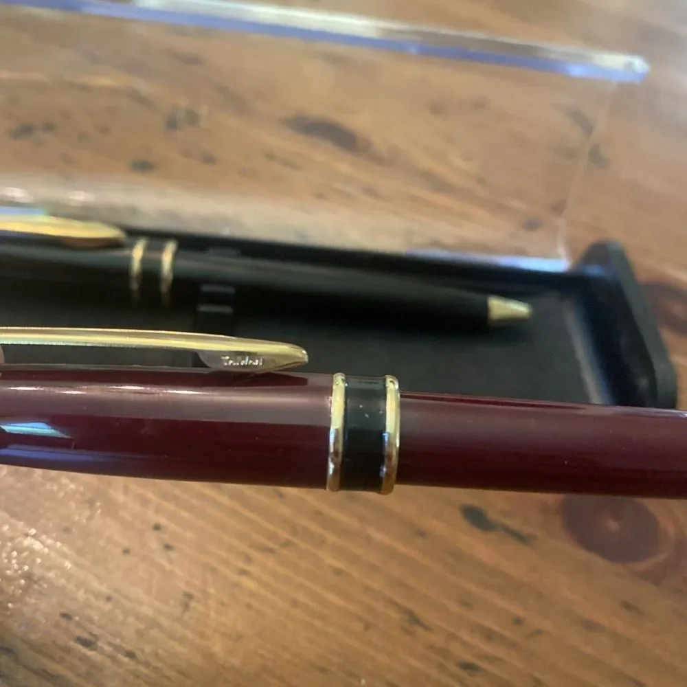 Rare: St Michel Ballpoint Pen Set w/ Case & Box‎ - Executive Office Desk Library